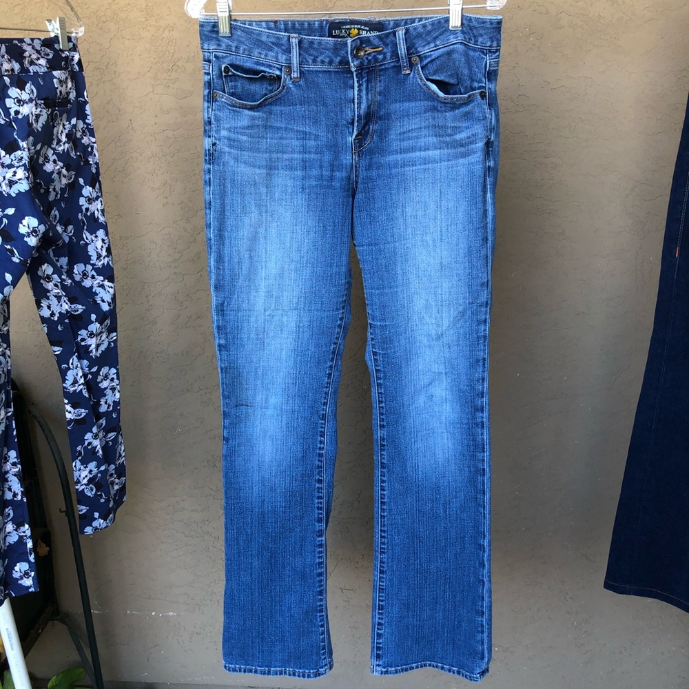 Lucky Brand Blue Jeans, Lolita Boot, size 10/30, medium blue wash